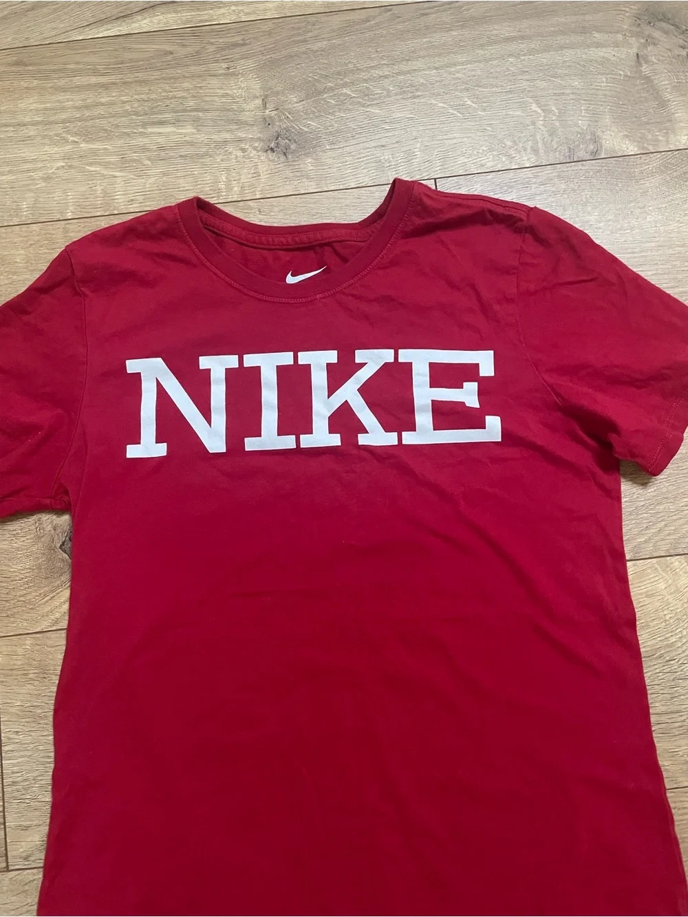 Nike Women’s Red Short-Sleeve Logo Tee